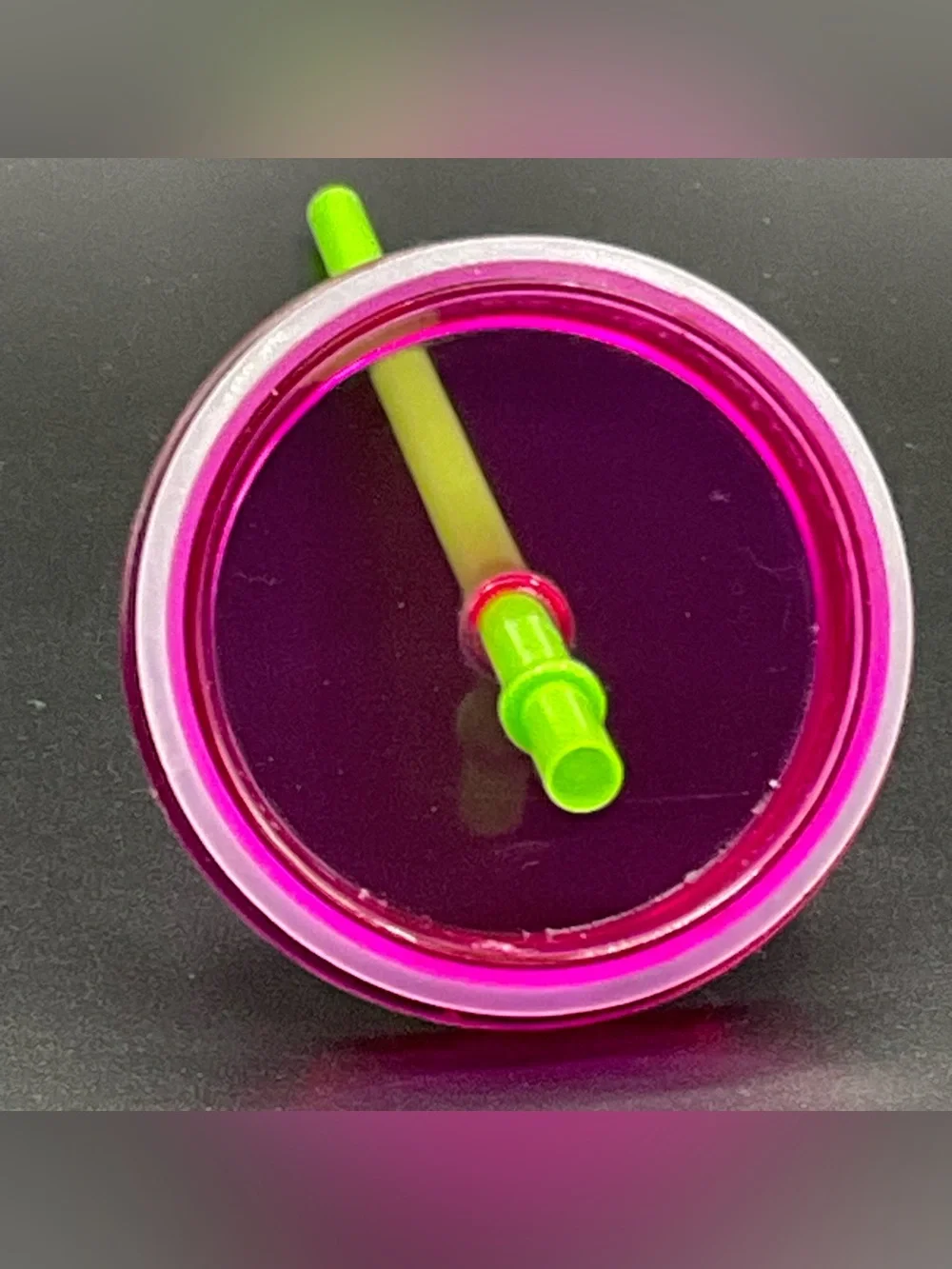 Starbucks 2024 Retired 16 oz Rainbow Glass Tumbler Pink Lid Green Straw tie dye